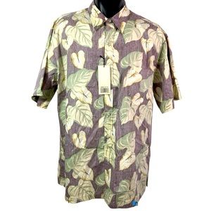 NWT Cooke Street Men’s Hawaiian Aloha Shirt Short Sleeve Button Down Casual LG